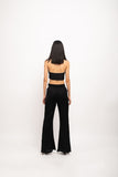 Black-Grey Halter Neck Rouching Set Black-Grey Halter Neck Rouching Set