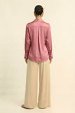 Brick Red Wrap Blouse