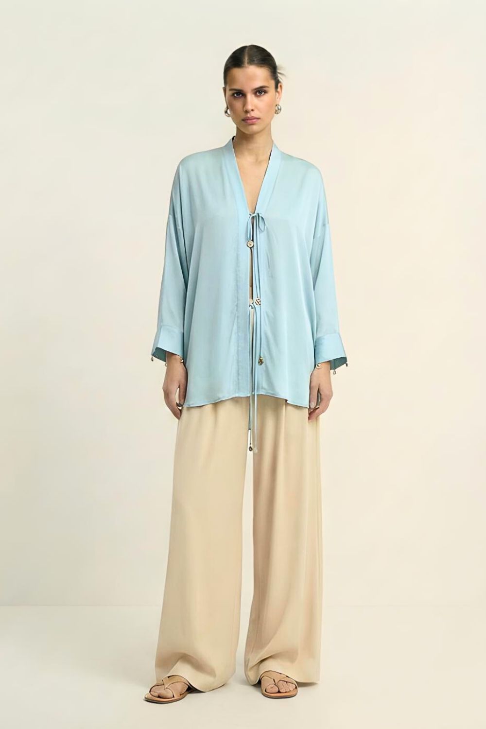 Tropical Breeze Blue Loop Blouse