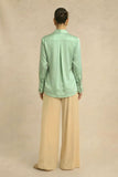Ash Green Crew Neck Blouse