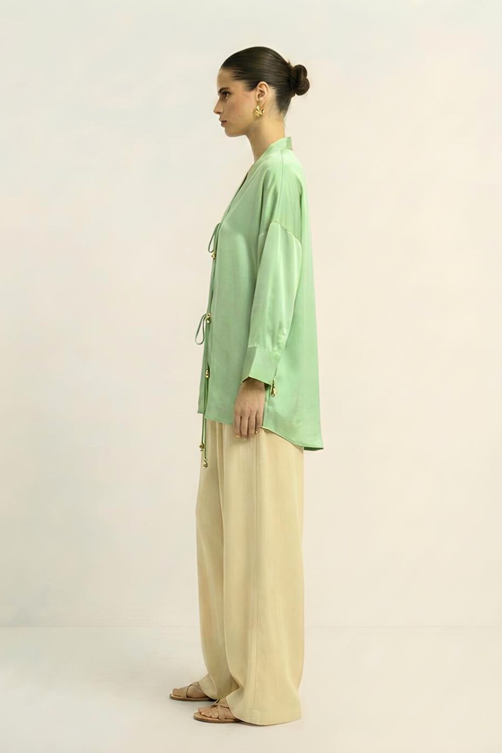 Ash Green Loop Blouse