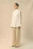 Ivory White Halter Neck Blouse