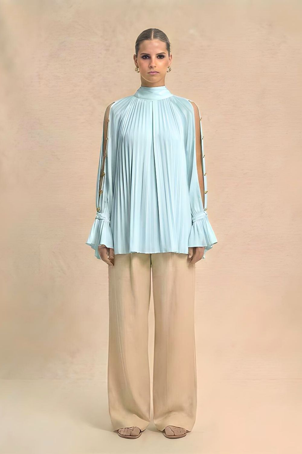 Tropical Breeze Halter Neck Blouse