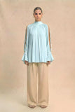 Tropical Breeze Halter Neck Blouse