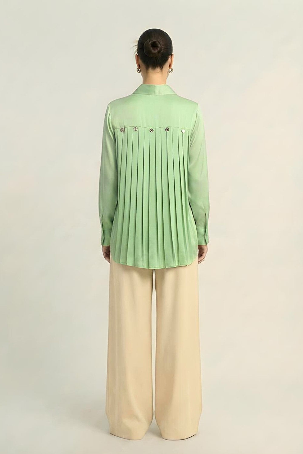 Ash Green Gather Shirt