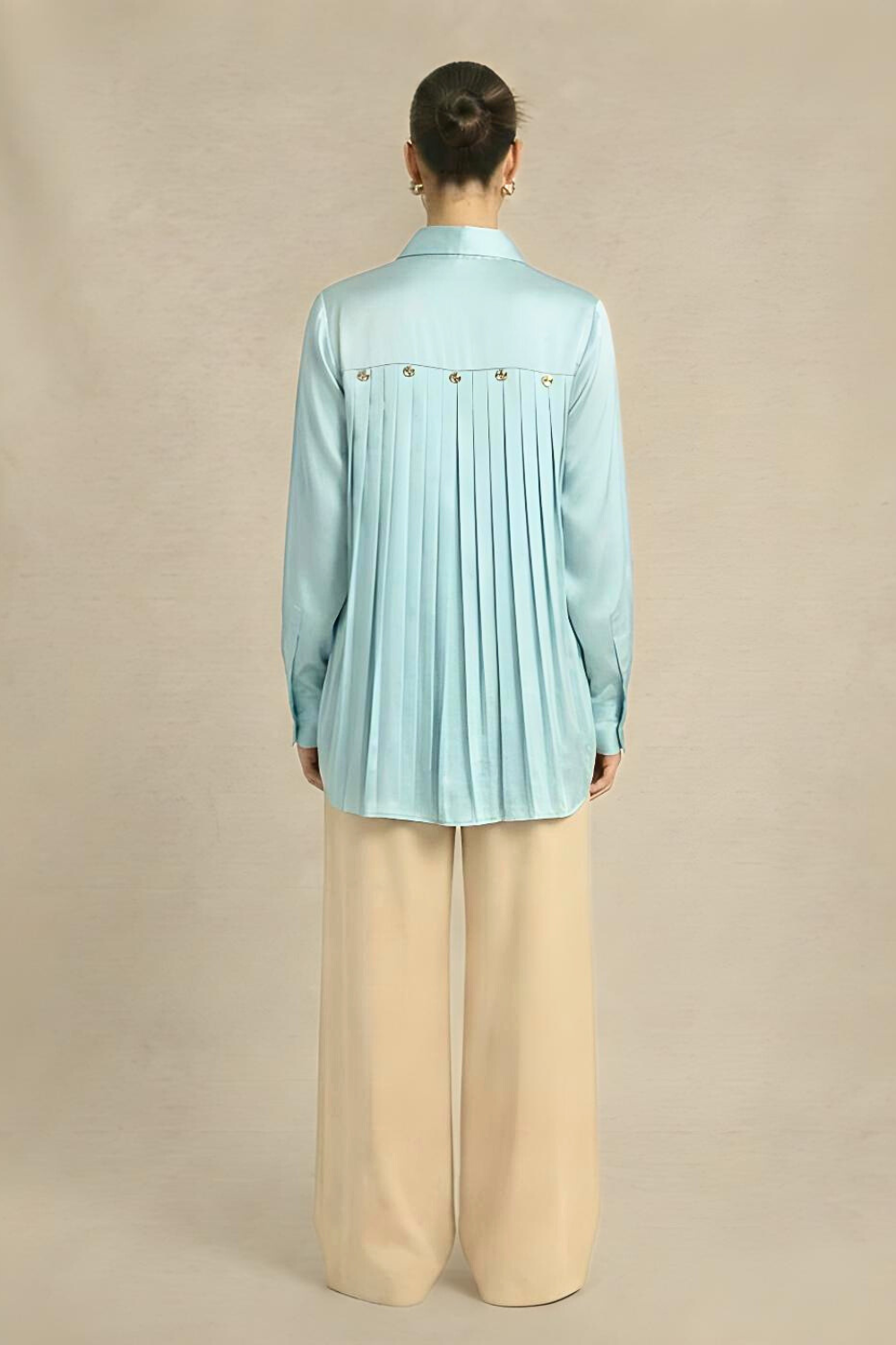Tropical Breeze Blue Gather Shirt