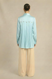 Tropical Breeze Blue Gather Shirt