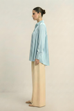 Tropical Breeze Blue Gather Shirt