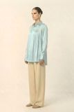 Tropical Breeze Blue Gather Shirt
