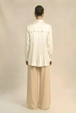Ivory White Gather Shirt