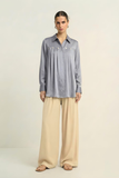 Steel Grey Gather Shirt