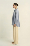 Steel Grey Gather Shirt