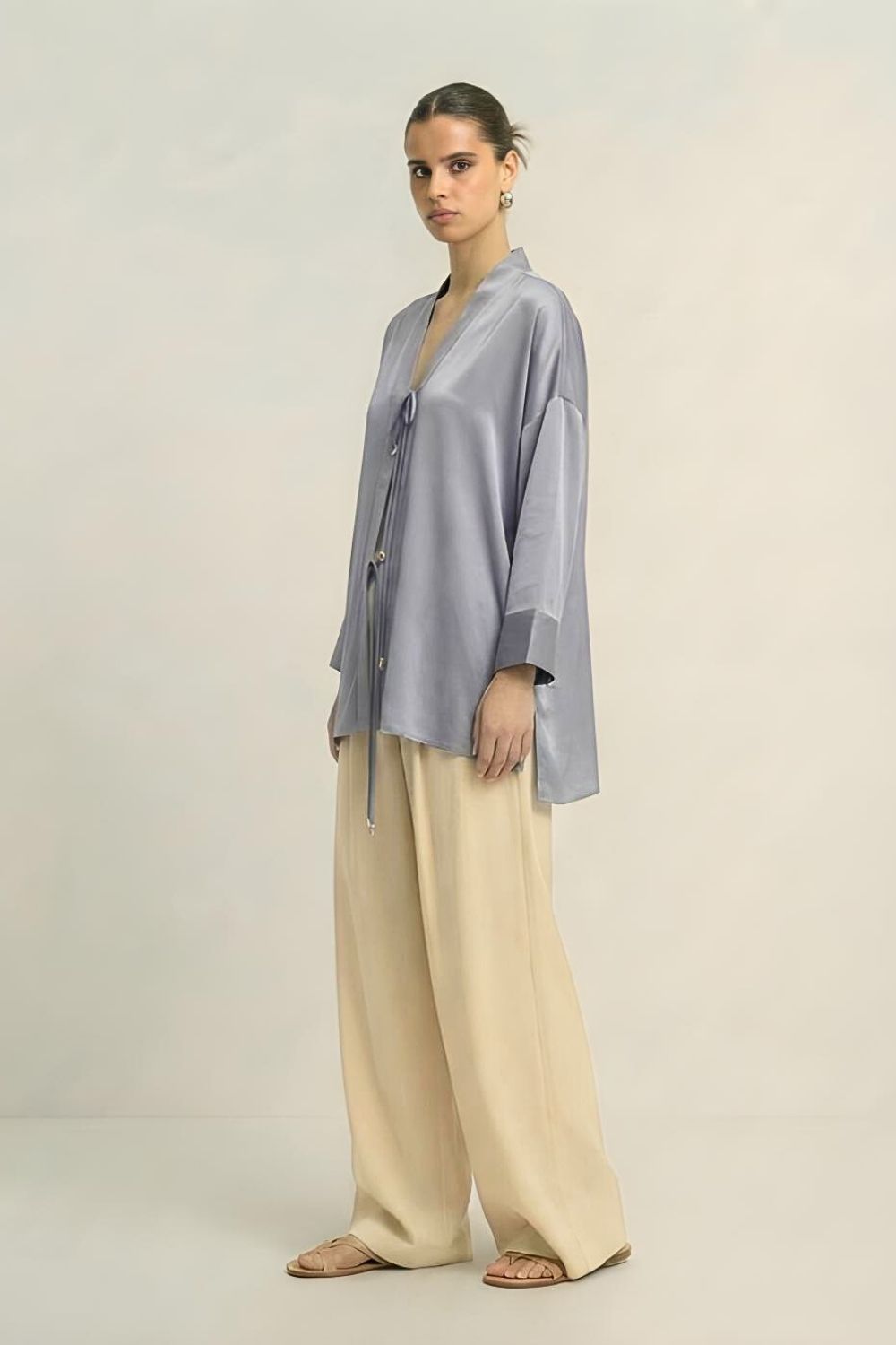Steel Grey Loop Blouse