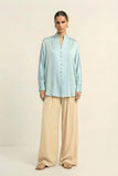 Tropical Breeze Blue Kaftan Blouse