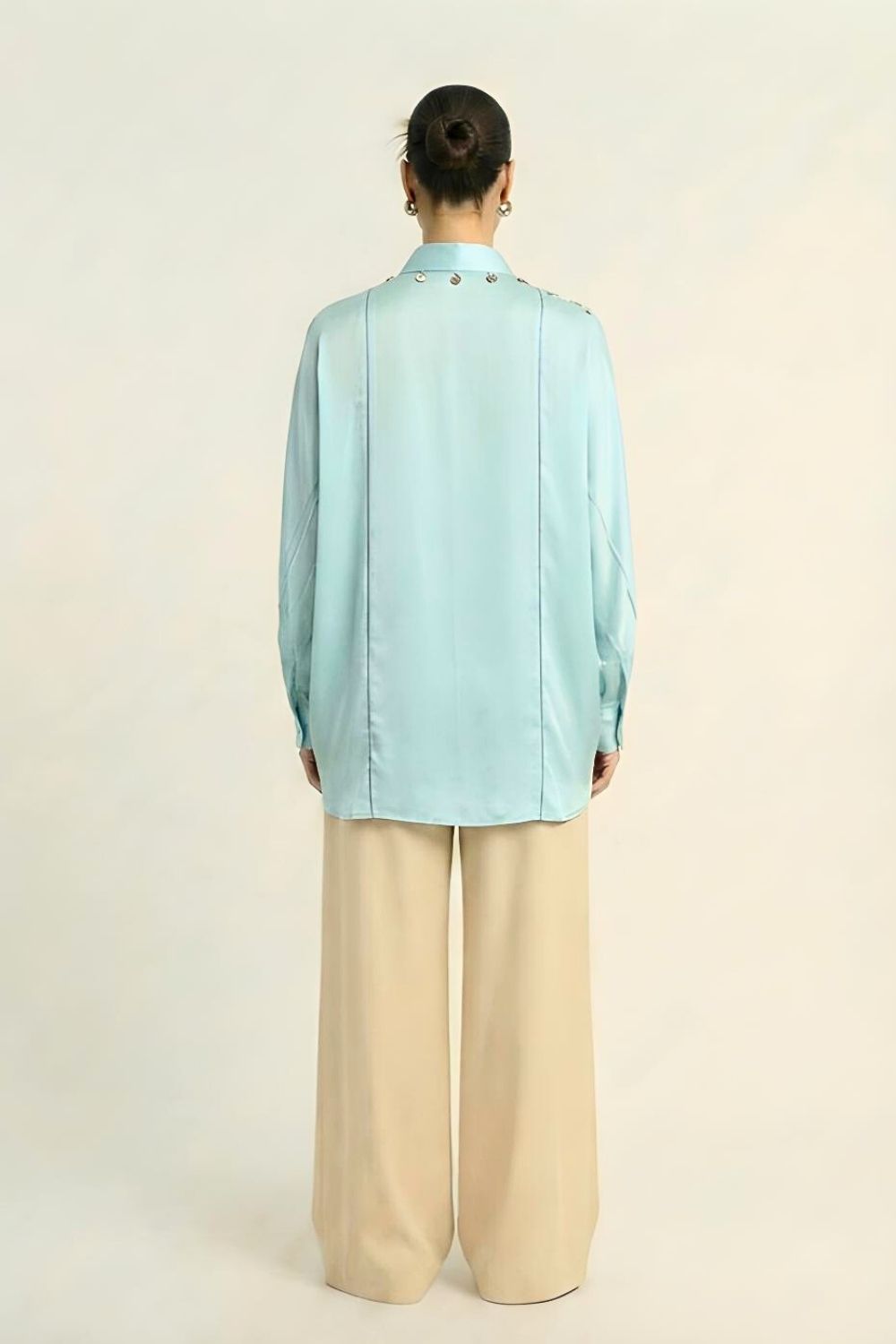 Tropical Breeze Blue Kaftan Blouse