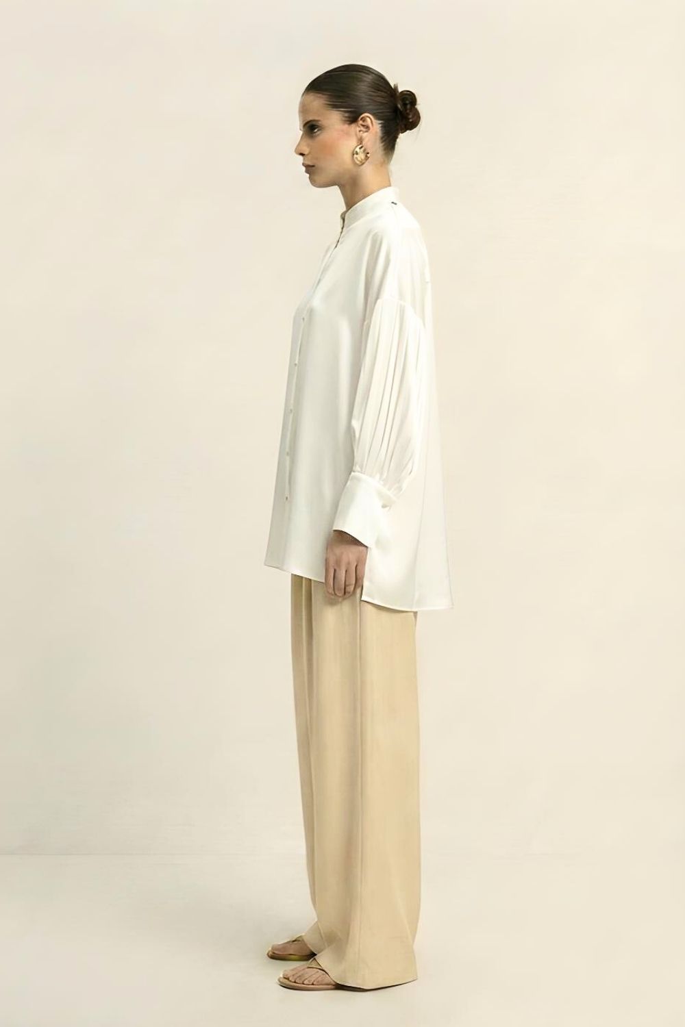 Ivory White Kaftan Blouse