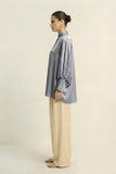 Steel Grey Kaftan Blouse
