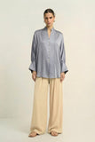 Steel Grey Kaftan Blouse