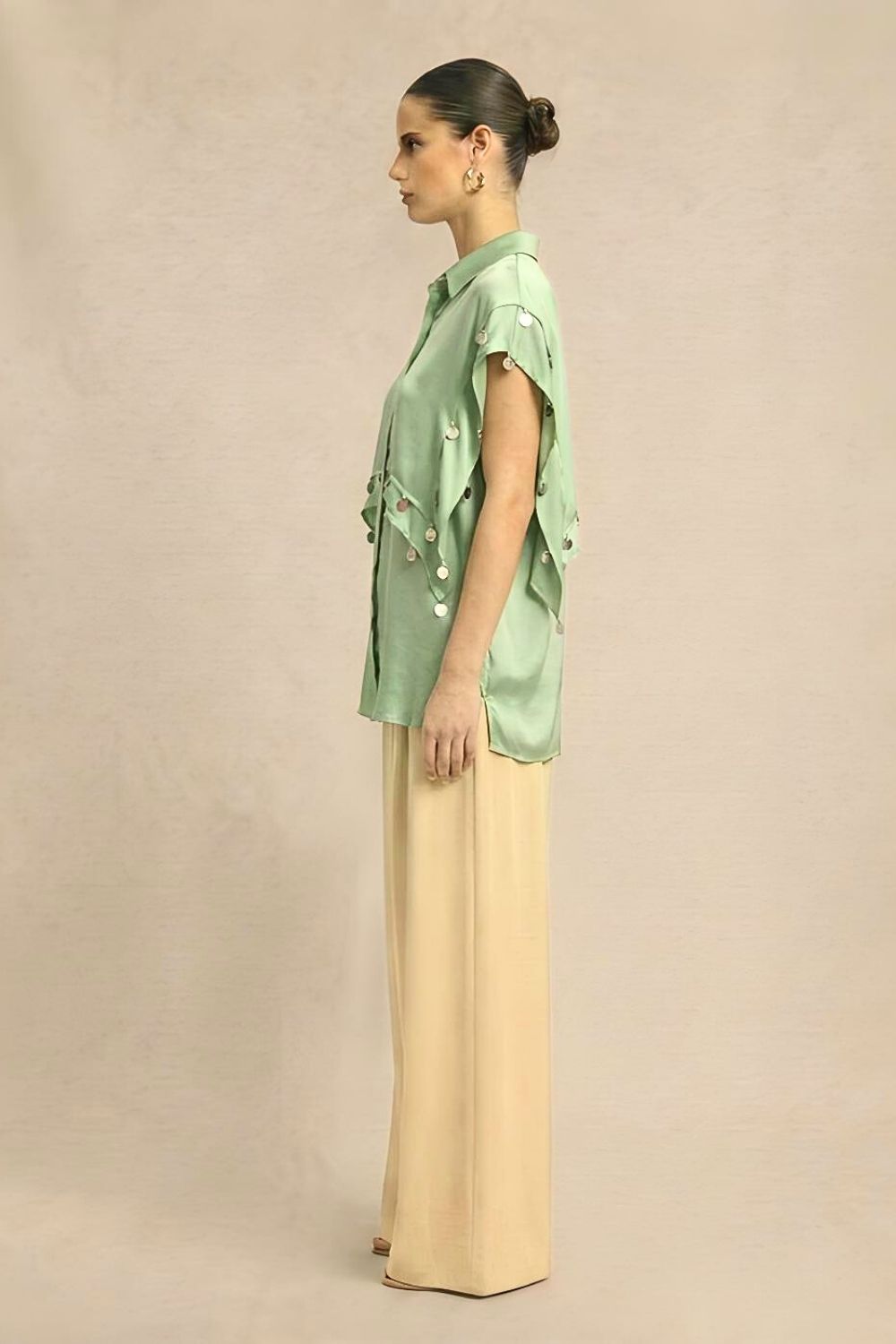 Ash Green Coin Flap Shirt