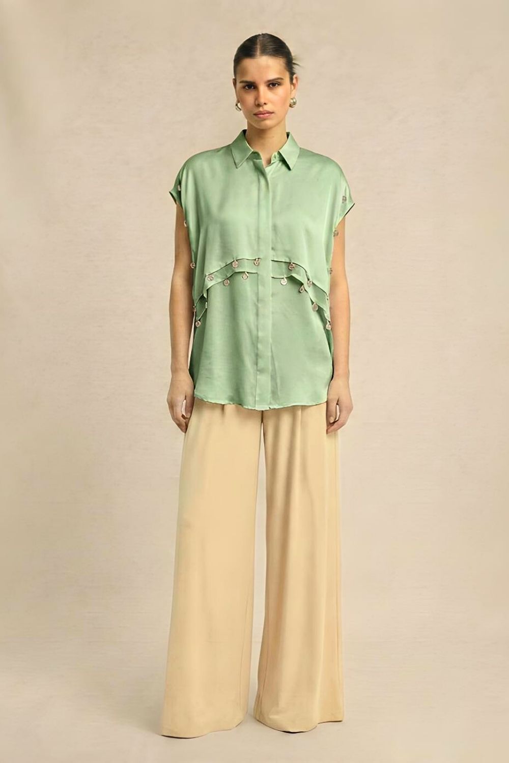 Ash Green Coin Flap Shirt