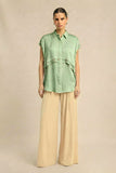 Ash Green Coin Flap Shirt