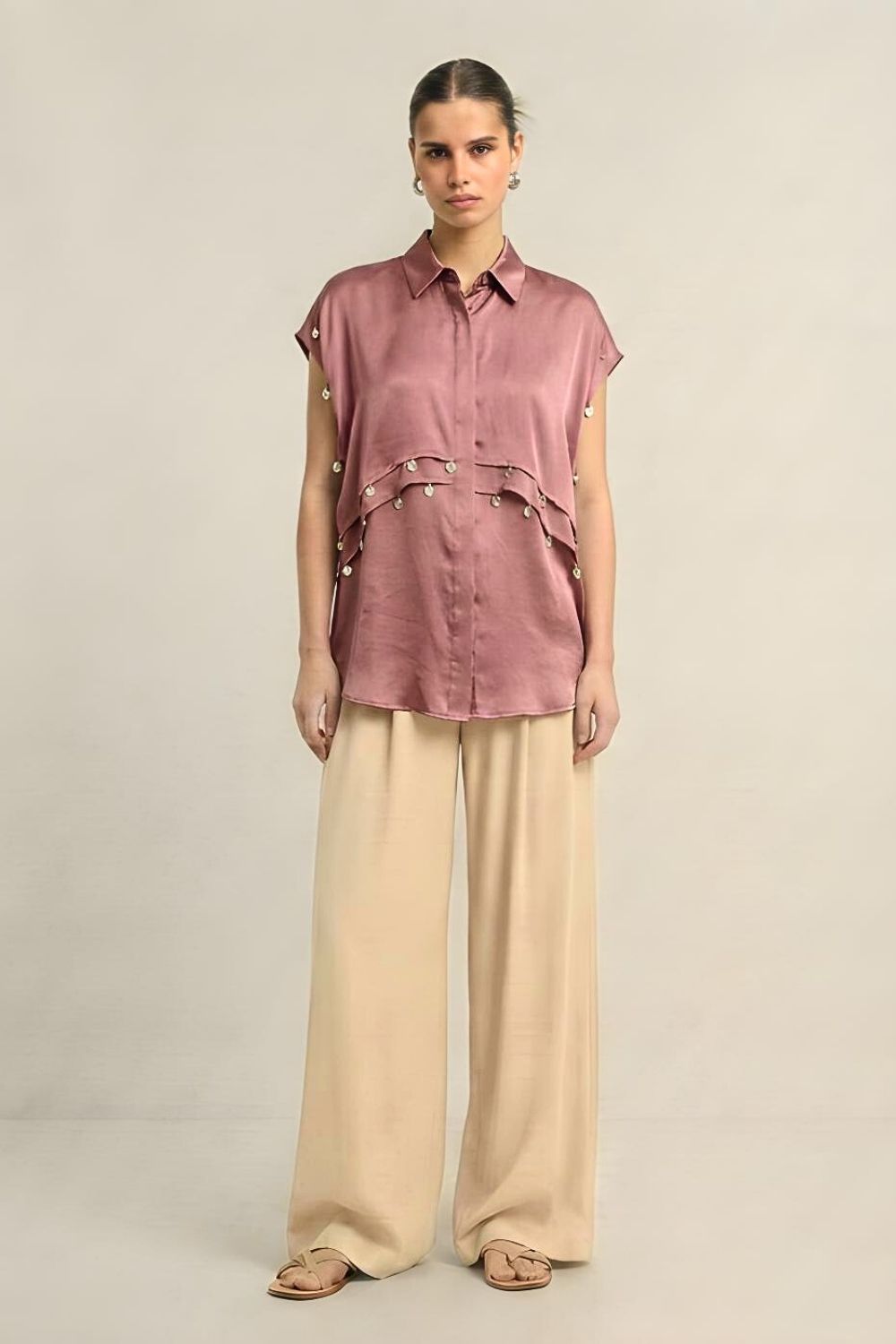 Brick Red Coin Flap Shirt