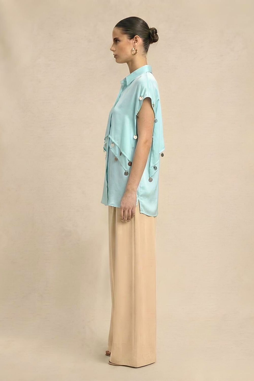 Tropical Breeze Blue Coin Flap Shirt