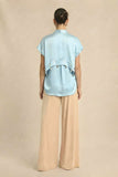 Tropical Breeze Blue Coin Flap Shirt