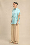 Tropical Breeze Blue Coin Flap Shirt