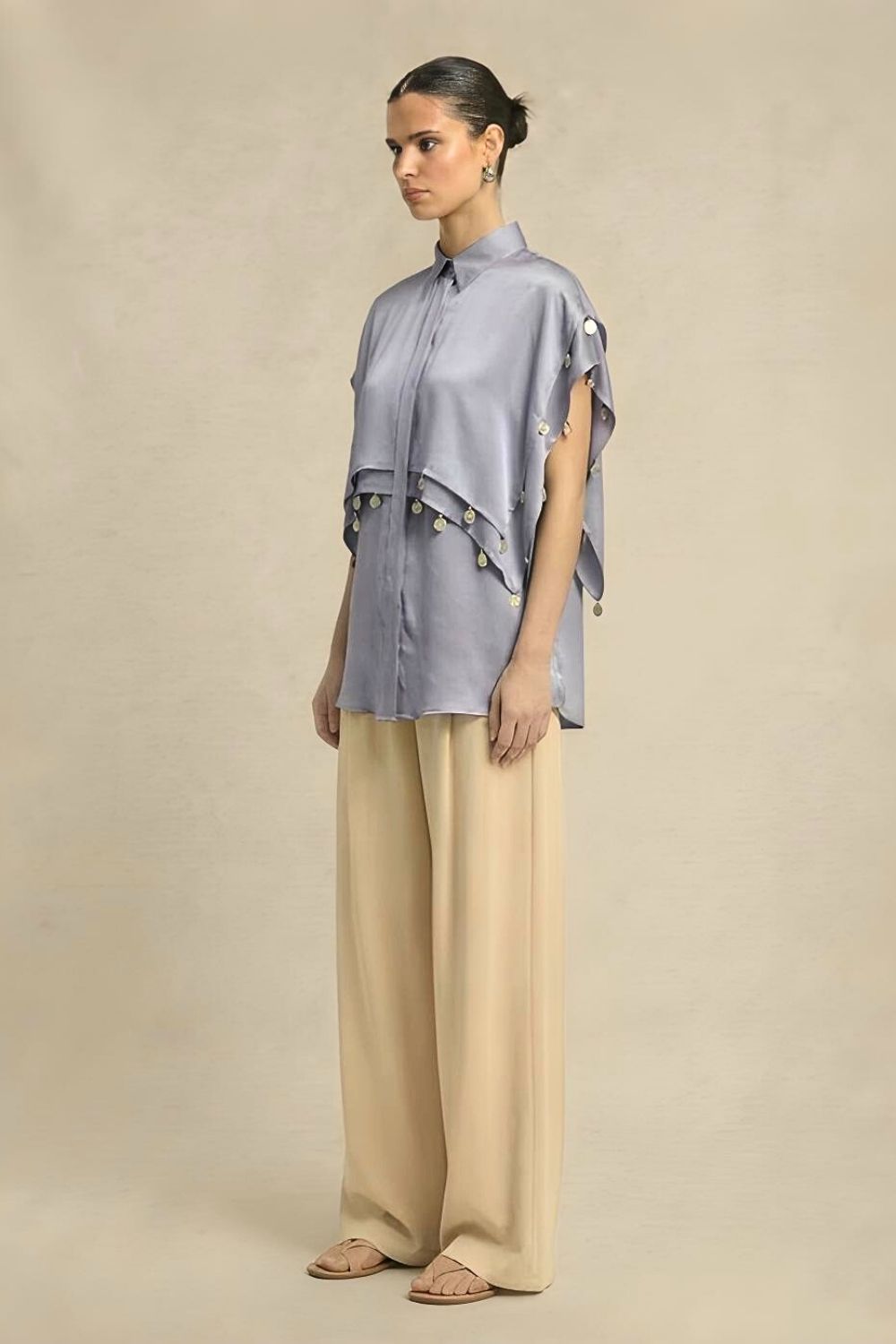 Steel Grey Coin Flap Shirt