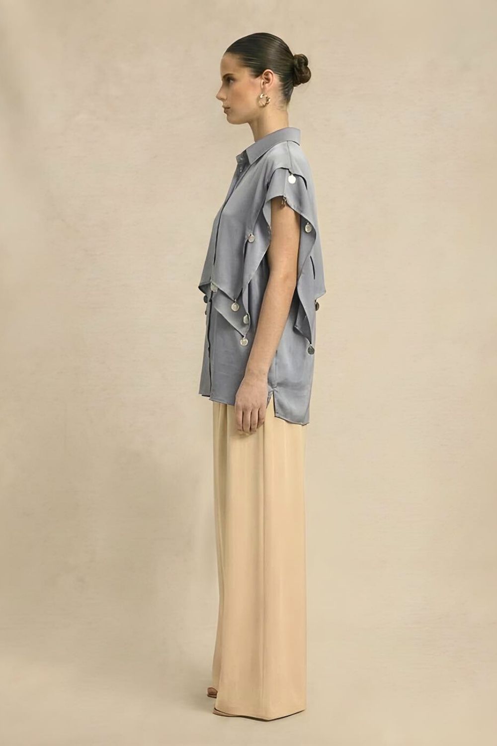 Steel Grey Coin Flap Shirt