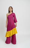 Wine Yellow Co-ordinated Set
