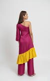 Wine Yellow Co-ordinated Set