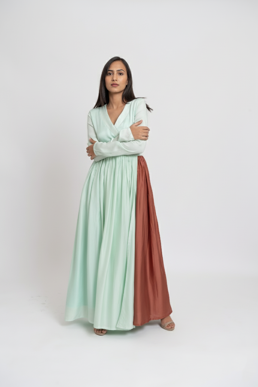 Tea Green Angrakha