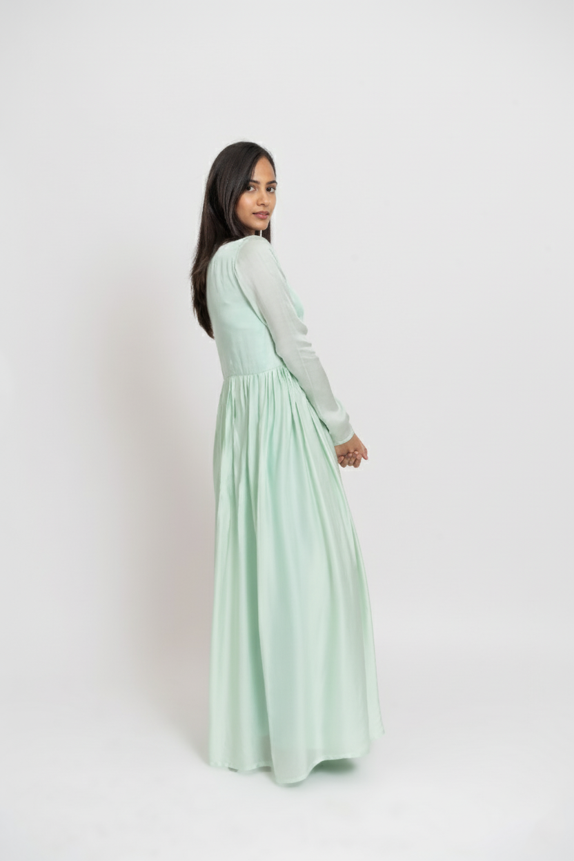 Tea Green Angrakha