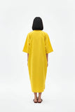 Mango Yellow-Ivory Pintucks Dress