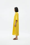 Mango Yellow-Ivory Pintucks Dress