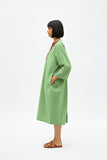 Asparagus Green-Tuscan Red Midi Dress