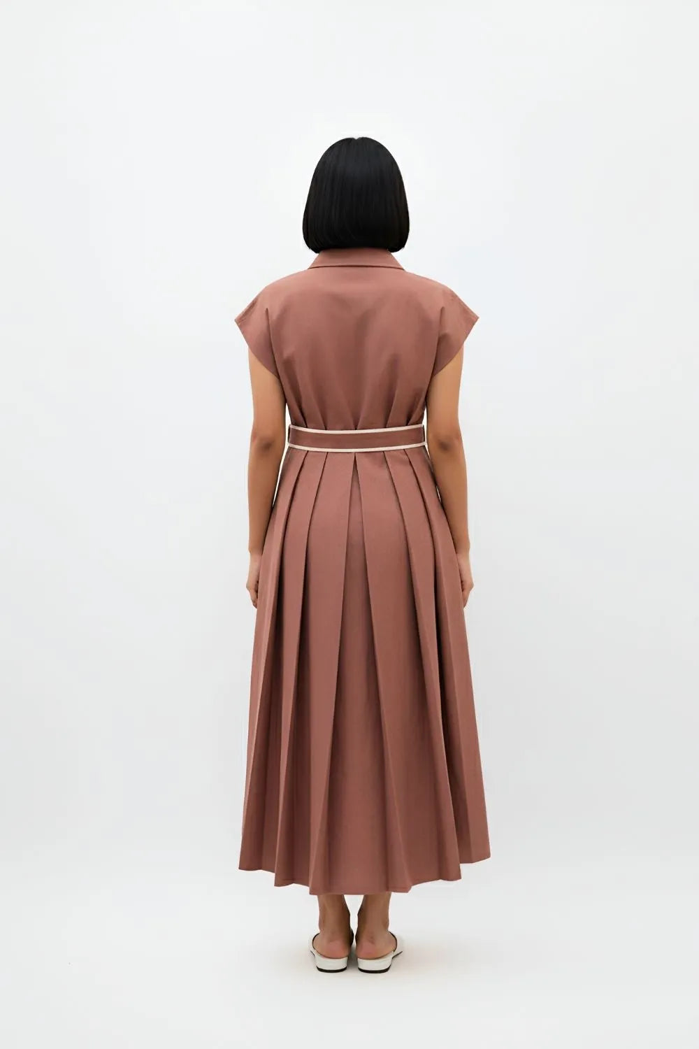 Tuscan Red-Ivory Skater Dress