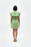 Asparagus Green-Tuscan Red Blazer Short Dress