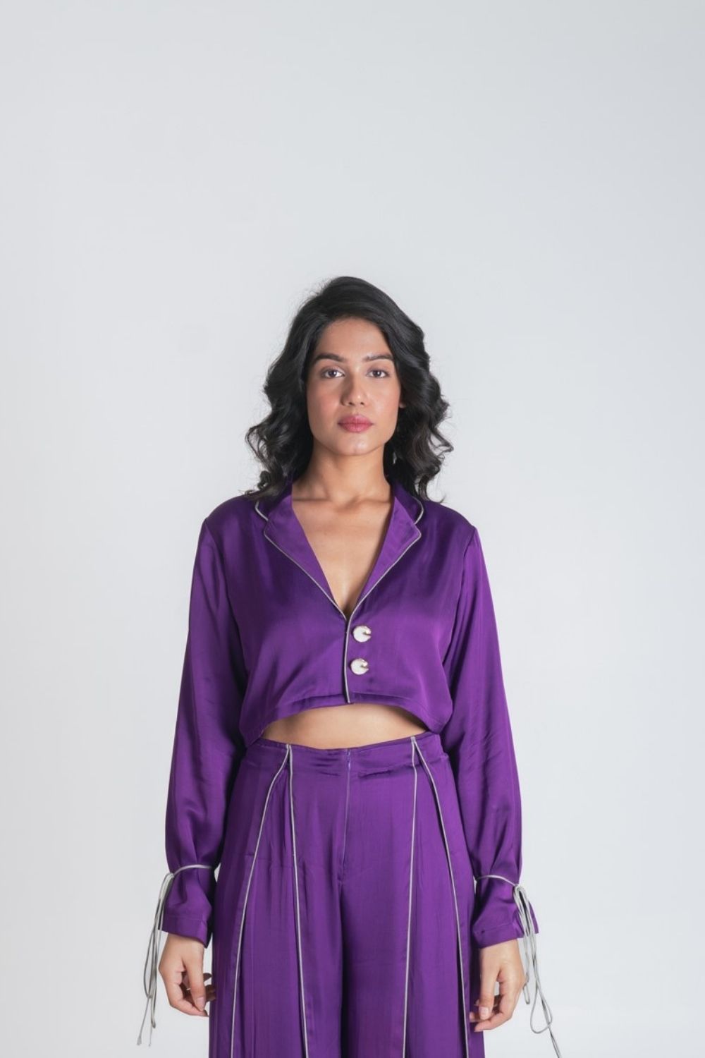 Purple full sleeved top – Neora By Nehal Chopra
