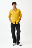 Mango Yellow-Ivory Pintuck Shirt