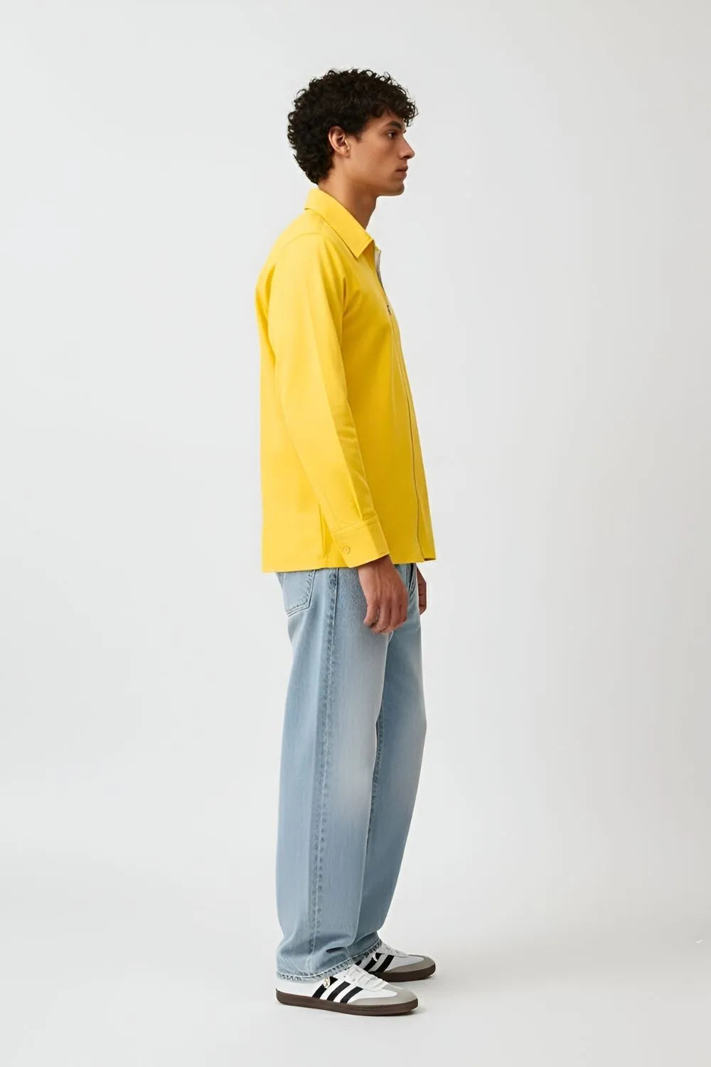 Ivory-Mango Yellow Zip Shirt