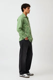 Asparagus Green-Ivory Flap Shirt
