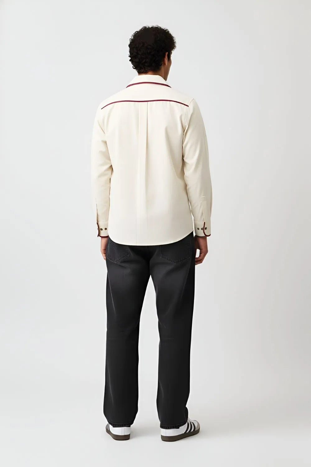 Ivory-Tuscan Red Flap Shirt