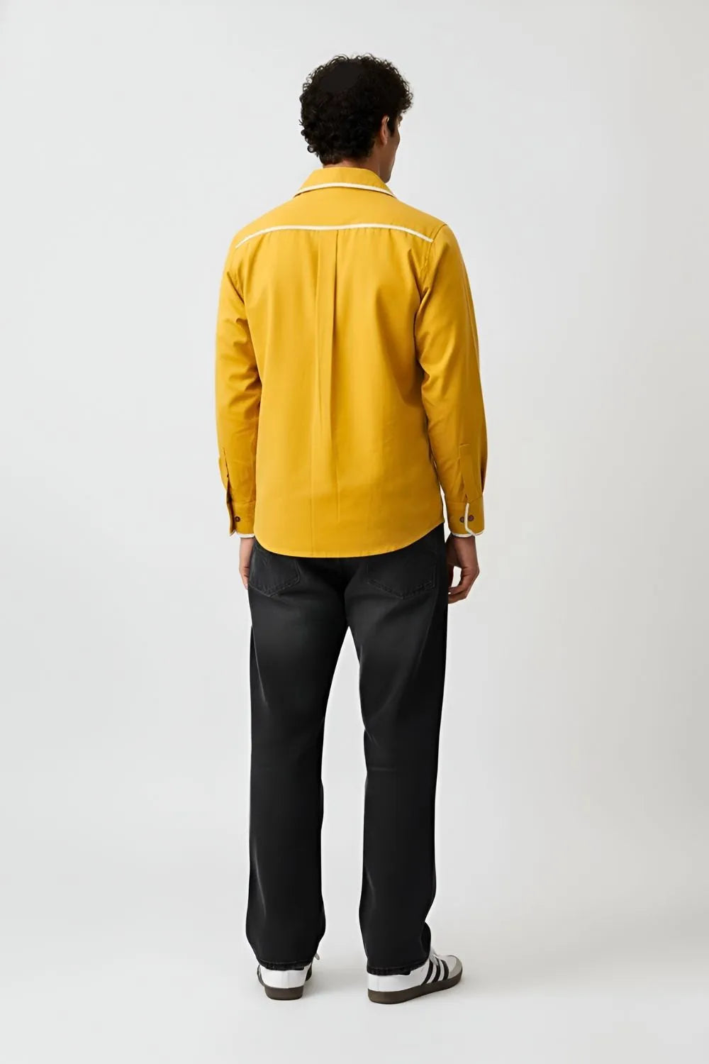 Mango Yellow-Ivory Flap Shirt