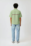 Asparagus Green-Tuscan Red Stripe Shirt