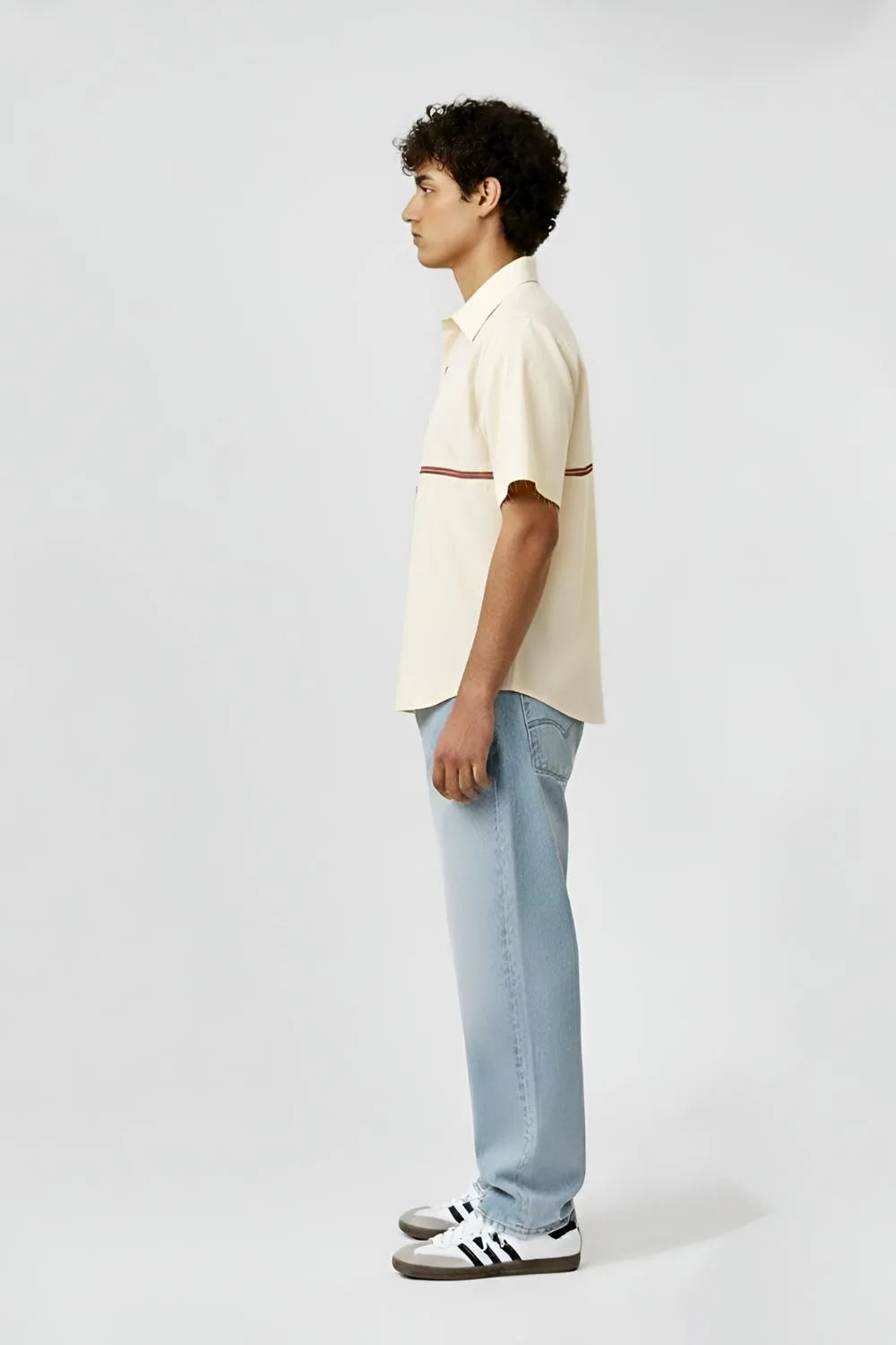 Ivory-Tuscan Red Stripe Shirt